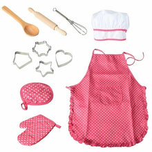 Load image into Gallery viewer, Kids Cooking Baking Set Kitchen Girls Toys Role Play Children Costume Pretend Role Play Baking Cooker Play Set Friends Game