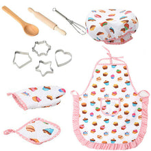Load image into Gallery viewer, Kids Cooking Baking Set Kitchen Girls Toys Role Play Children Costume Pretend Role Play Baking Cooker Play Set Friends Game
