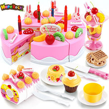 Load image into Gallery viewer, 75Pcs DIY Pretend Play Fruit Cutting Birthday Cake Cream Tea Set Kitchen Food Toys Early Education Girls Children Cookware Sets