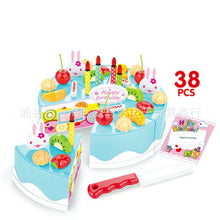 Load image into Gallery viewer, 75Pcs DIY Pretend Play Fruit Cutting Birthday Cake Cream Tea Set Kitchen Food Toys Early Education Girls Children Cookware Sets
