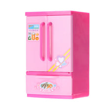 Load image into Gallery viewer, Pink Simulated Fridge Fun Kids Pretend Role Play Toy Refrigerator Mini Indoor Game Children Girls Playing House Toy Fridge