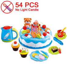 Load image into Gallery viewer, 37-80PCS DIY Fruit Cutting Pretend Play Birthday Cake Girls Kitchen Food Toys Cocina De Juguete Pink Blue Toy Gifts For Children